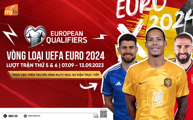 Xem vòng loại Euro 2024 trực tiếp trên truyền hình MyTV: khởi tranh lượt trận 5, 6 - Ảnh 1.