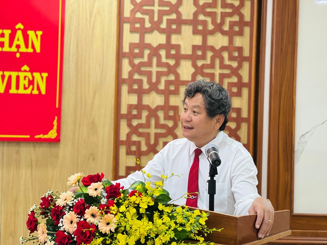 Ông Trương Hoàng Vũ, Phó bí thư Đảng uỷ, Tổng giám đốc EVNGENCO2 phát biểu