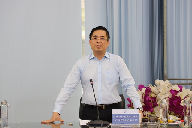 Ông Nguyễn Hoàng Giang, Thứ trưởng Bộ KH-CN phát biểu chỉ đạo tại buổi làm việc