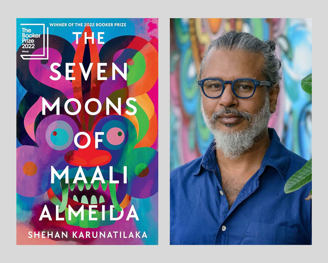 Tiểu thuyết The Seven Moons of Maali Almeida của nhà văn Shehan Karunatilaka. Ảnh NXB và The Standard