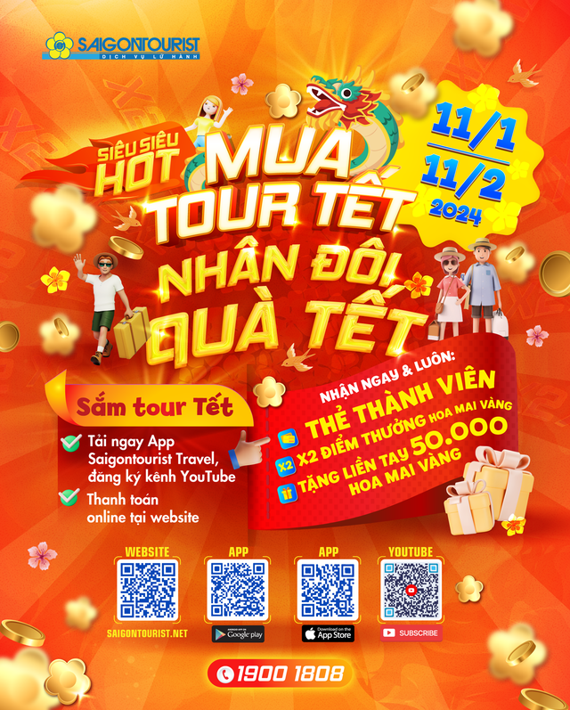 ‘Mua tour tết - Nhân đôi quà tết’ từ ngày 11.1.2024- Ảnh 1.