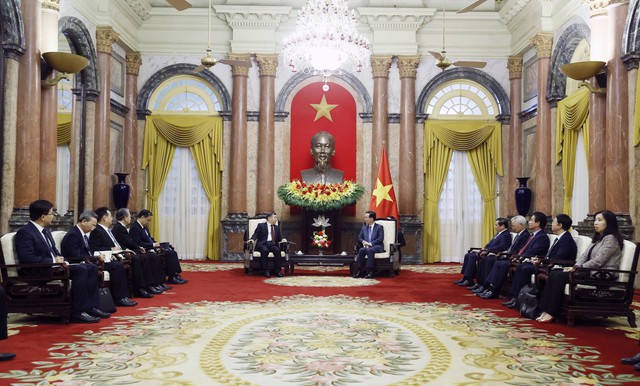 Chủ tịch nước Võ Văn Thưởng tiếp Trưởng ban Tuyên truyền T.Ư Đảng Cộng sản Trung Quốc- Ảnh 2.