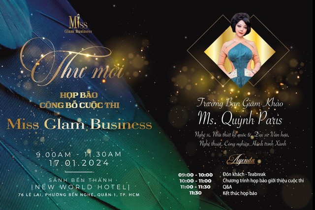 NTK Quỳnh Paris đảm nhận vai trò Trưởng ban giám khảo Miss Glam Business 2024.