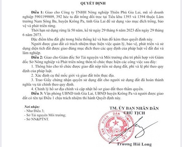 Đề nghị điều tra vụ ‘giả quyết định của Chủ tịch UBND tỉnh Gia Lai’- Ảnh 1.