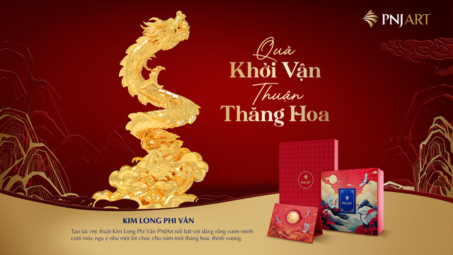 BST Kim Long Phi Vân đến từ PNJArt không chỉ khơi gợi vẻ đẹp, ý nghĩa độc đáo, mà còn là tặng phẩm phong thủy giúp chiêu tài lộc, gia tăng vượng khí cho một năm mới suôn sẻ