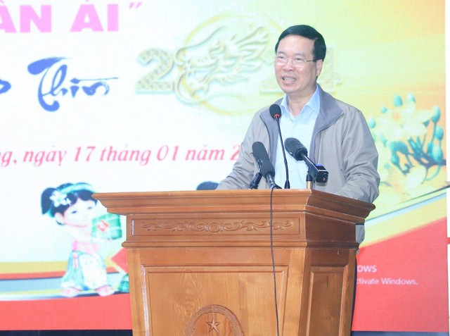Chủ tịch nước Võ Văn Thưởng dự Tết nhân ái tại Nghệ An- Ảnh 1.