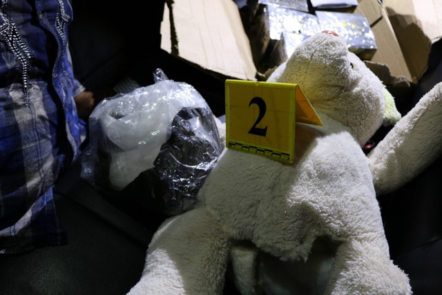 Tạm giữ nghi phạm vận chuyển ma túy giấu trong gấu bông- Ảnh 2.