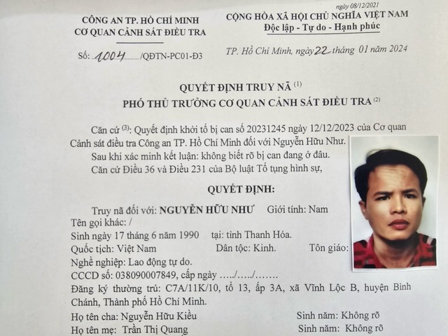 Truy nã chủ cửa hàng sửa xe Đại Phát ở H.Bình Chánh- Ảnh 1.