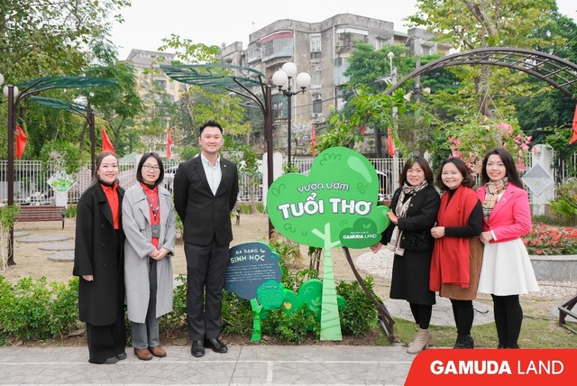 Tháng 1.2024, Gamuda Land trao tặng Vườn ươm cho Trường mầm non Tuổi Thơ (Đền Lừ, Hoàng Mai)