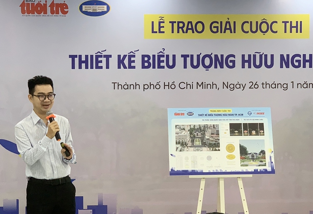 KTS Bùi Minh Châu đoạt giải nhất cuộc thi ‘Thiết kế biểu tượng hữu nghị TP.HCM’- Ảnh 2.