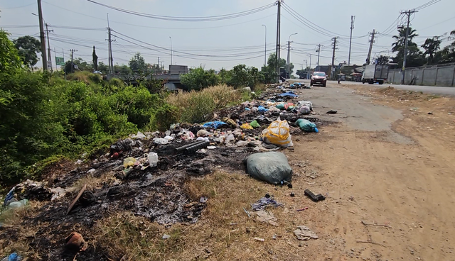 TP.HCM: Công an truy tìm xe tải đổ trộm rác thải trên đường Trần Hải Phụng- Ảnh 4.