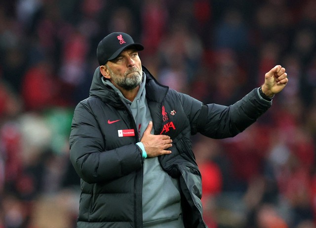 HLV Juergen Klopp  sẽ chia tay Liverpool  vào cuối mùa bóng 2023 - 2024 ẢNH: REUTERS