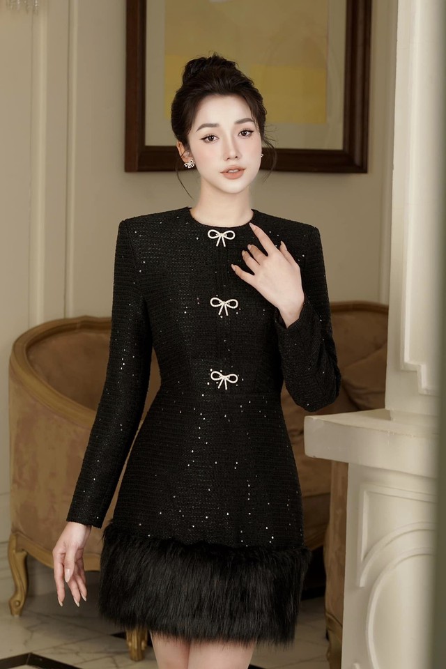 Váy áo tông đen kiểu dáng tối giản khiến nàng trở nên thanh lịch đầy kiều diễm- Ảnh 4.