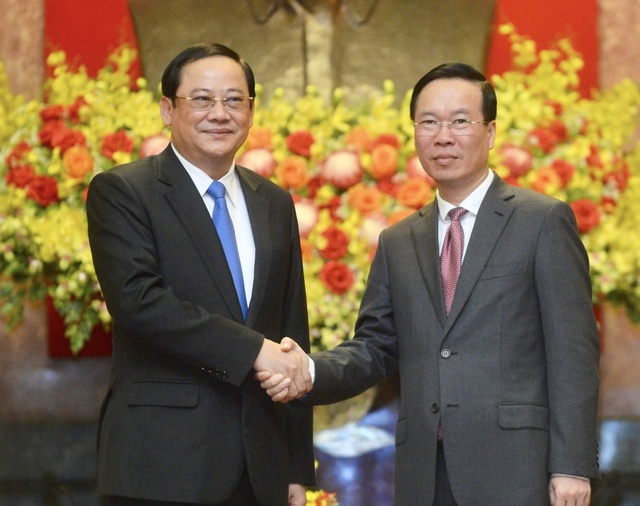 Chủ tịch nước: Dành ưu tiên cao nhất cho mối quan hệ Việt - Lào- Ảnh 1.