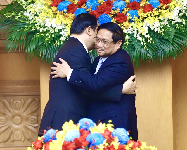 Thủ tướng Phạm Minh Chính hội đàm với Thủ tướng Lào  Sonexay Siphandone- Ảnh 2.