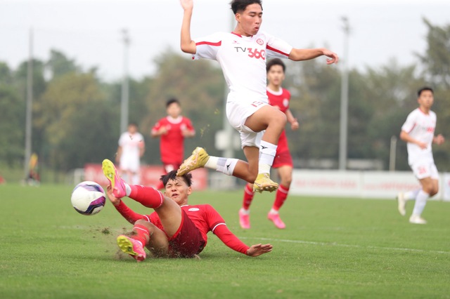 U.19 Thể Công Viettel suýt bại trận trên sân nhà trước đội hình trẻ của PVF-CAND- Ảnh 2.