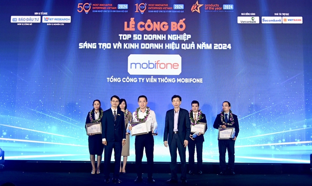 MobiFone được vinh danh Top 50 Doanh nghiệp Sáng tạo và Kinh doanh hiệu quả năm 2024