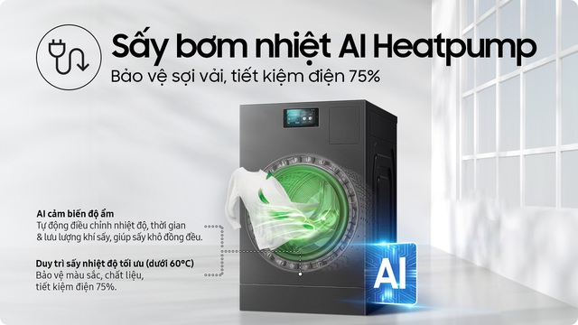 Samsung Bespoke AI Heatpump với thiết kế đột phá, tạo nên trải nghiệm giặt sấy độc đáo - Ảnh 3.