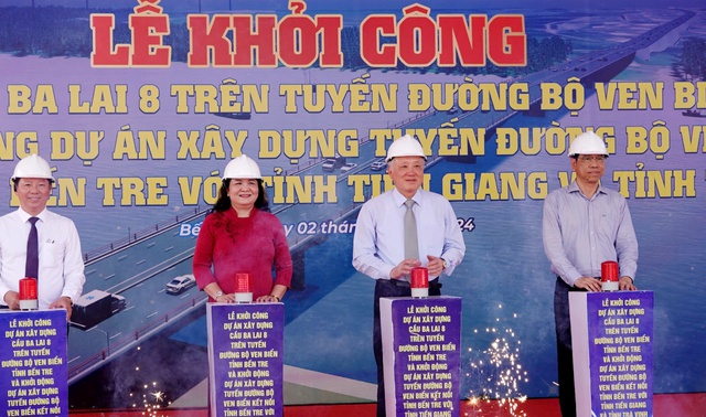 Khởi công dự án cầu đường bộ ven biển nối 3 tỉnh Tiền Giang - Bến Tre - Trà Vinh- Ảnh 2.