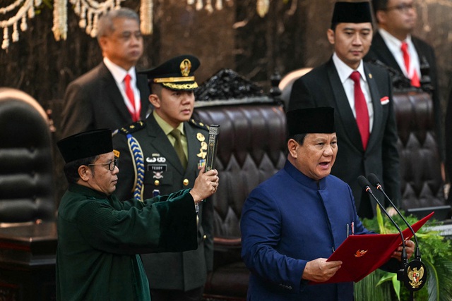 Cựu tướng Prabowo Subianto nhậm chức Tổng thống Indonesia- Ảnh 1.