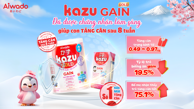 Kazu Gain Gold đạt chứng nhận lâm sàng giúp trẻ tăng cân hiệu quả sau 8 tuần- Ảnh 2.