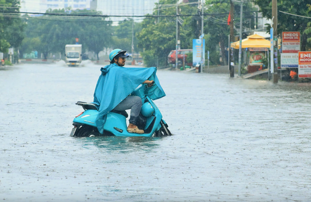 Triều cường đang lên mức đạt báo động 3, Nam bộ ngập nhiều nơi- Ảnh 1.