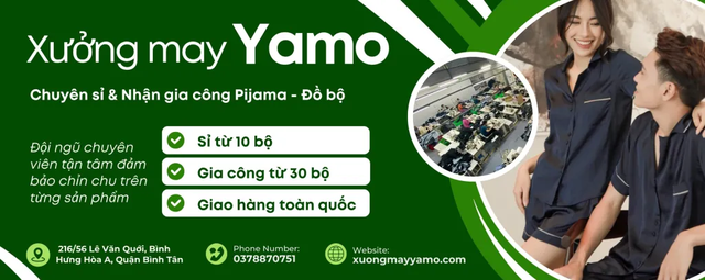 Xưởng may Yamo - Sỉ đồ bộ mặc nhà và pijama chất lượng