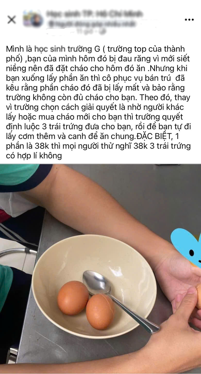 Học sinh bức xúc bữa ăn bán trú, Trường Gia Định phản hồi ra sao?- Ảnh 1.