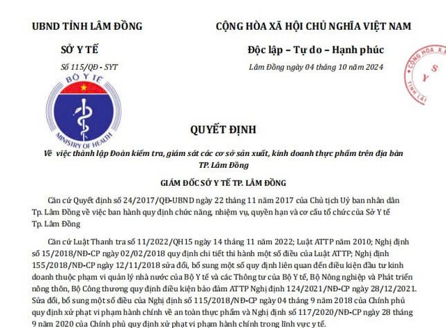 Lâm Đồng cảnh báo tình trạng giả mạo văn bản Sở Y tế lừa đảo- Ảnh 1.