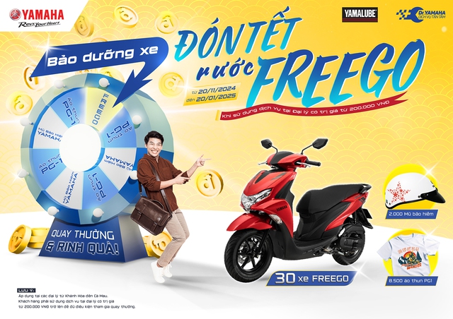 Đến Yamaha Town bảo dưỡng xe cuối năm, mang xe FreeGo về nhà- Ảnh 1.