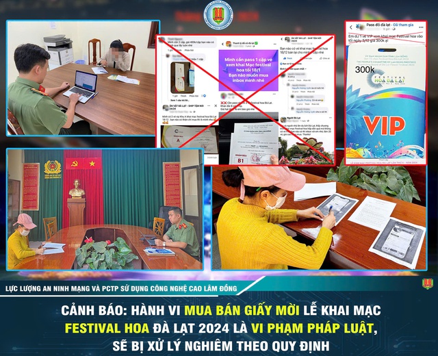 Triệu tập nhiều trường hợp rao bán giấy mời dự Festival Hoa Đà Lạt- Ảnh 1.