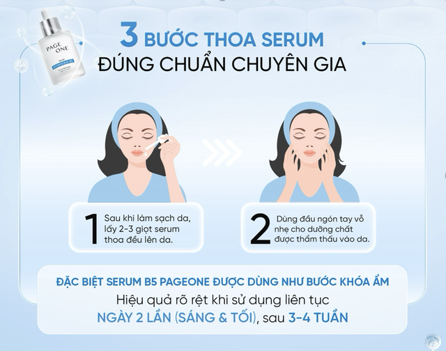 Hướng dẫn sử dụng serum PageOne Hydrating B5 Liposome đúng chuẩn cho da căng mượt tức thì- Ảnh 6.