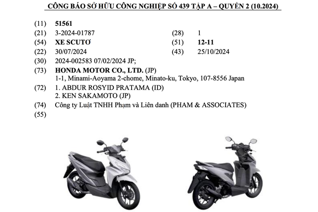 Xe tay ga Honda BeAT đăng ký bản quyền kiểu dáng tại Việt Nam- Ảnh 2.