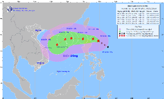 Thời gian và cấp độ bão Yinxing khi vào Biển Đông thành bão số 7- Ảnh 1.