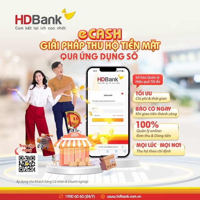 HDBank tiên phong thu hộ tiền mặt qua ứng dụng số eCash- Ảnh 1.