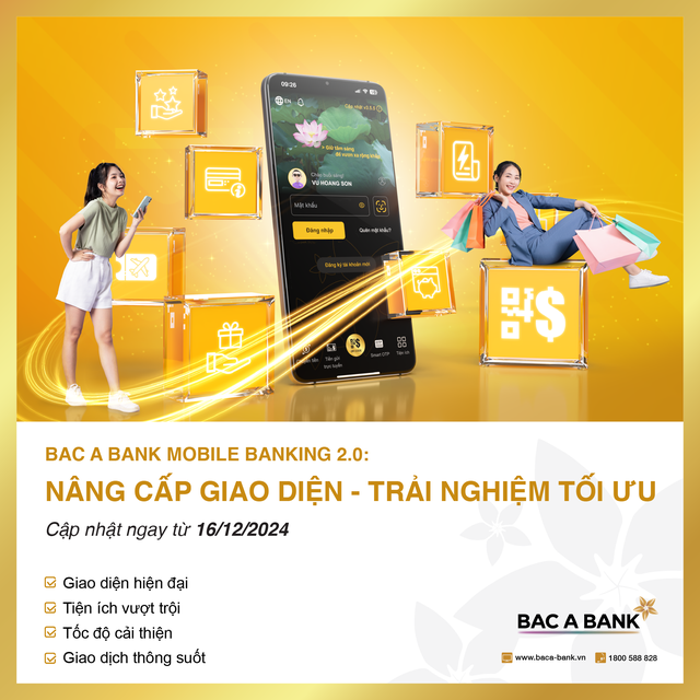 BAC A BANK ra mắt giao diện mới của ứng dụng ngân hàng điện tử- Ảnh 2.