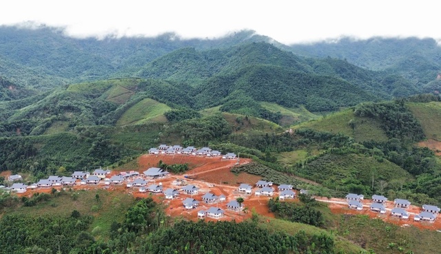 Quang cảnh khu dân cư Làng Nủ từ trên cao