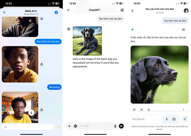 Meta AI trên Facebook gây phẫn nộ vì tạo hình chó đen thành người da màu- Ảnh 2.
