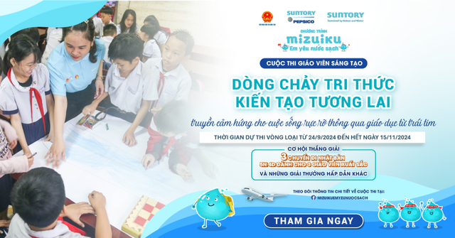 Cuộc thi gi&aacute;o vi&ecirc;n s&aacute;ng tạo 'D&ograve;ng chảy tri thức - Kiến tạo tương lai' khơi nguồn cảm hứng từ tr&aacute;i tim, hướng tới gi&aacute;o dục bền vững v&agrave; tr&aacute;ch nhiệm bảo vệ nguồn nước