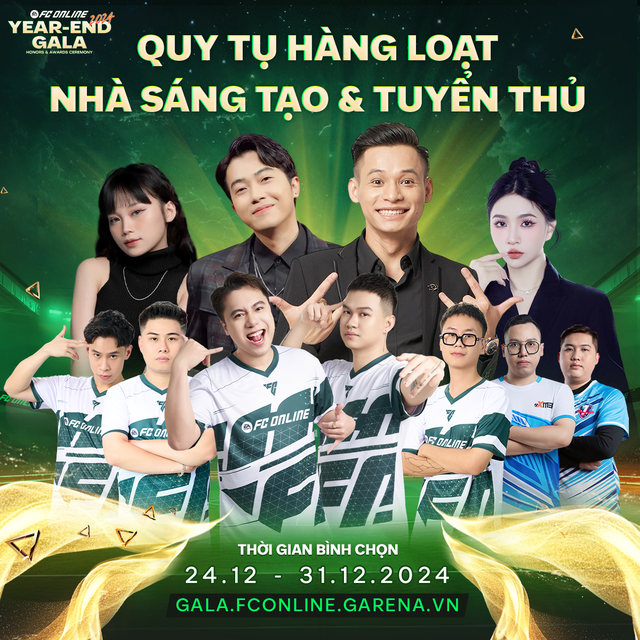 FC Online Year-End Gala 2024: Lộ diện dàn Streamer cực khủng của cộng đồng game Việt