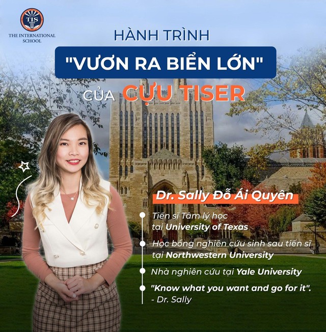 Một trong những cựu học sinh vươn mình ra biển lớn của Trường Quốc tế TIS dưới sự kế nhiệm của anh Brian Le