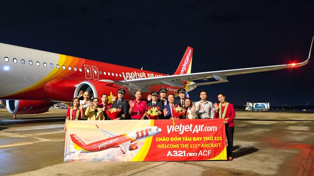 Vietjet vừa đón tàu bay thứ 111 về với đội tàu bay hiện đại của hãng