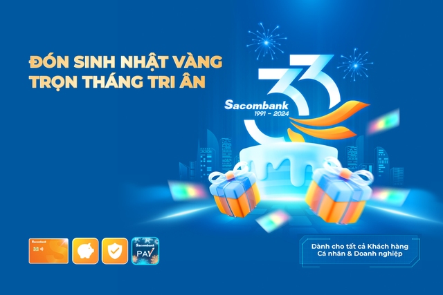 Sacombank chi hơn 33 tỉ đồng tri ân khách hàng mừng sinh nhật 33 tuổi- Ảnh 1.