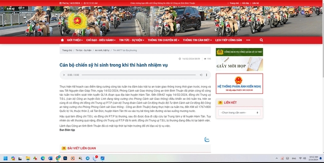Bình Thuận: Tai nạn giao thông khiến một cán bộ cảnh sát cơ động hy sinh- Ảnh 1.