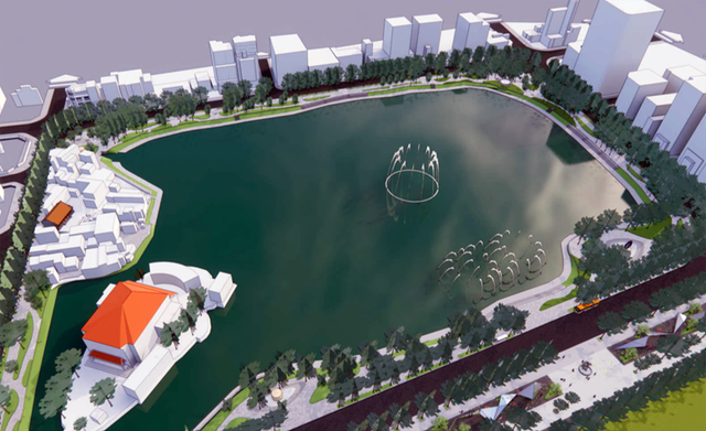 Hà Nội: Đề xuất thiết kế 5 quảng trường quanh khu vực hồ Thiền Quang- Ảnh 1.
