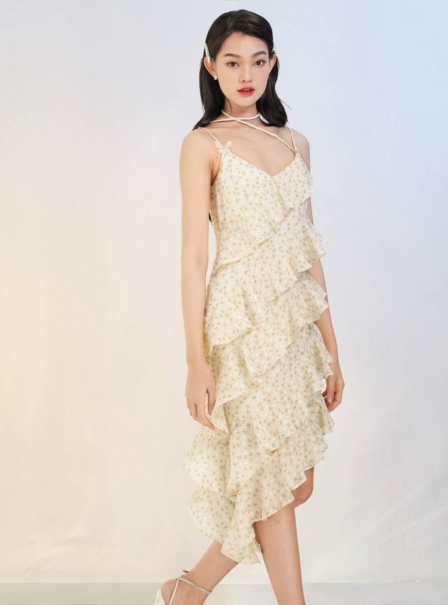 MS729 Váy đầm xoè hai dây phối voan dáng dài tiểu thư đi chơi chụp ảnh |  Phu Linh - Fashion & More