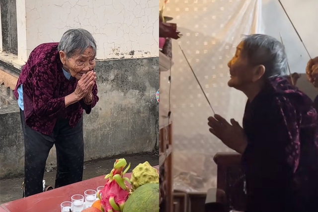 Cụ bà 103 tuổi vượt gần 300 km về quê thắp nhang ngày giỗ mẹ- Ảnh 1.