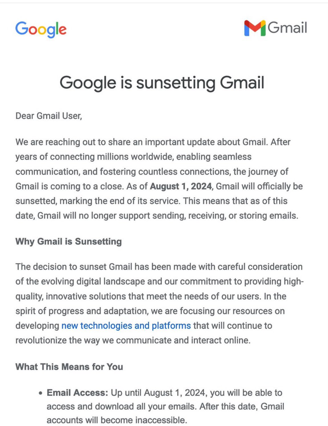 Cộng đồng mạng phản ứng ra sao trước tin đồn Gmail bị khai tử?- Ảnh 1.