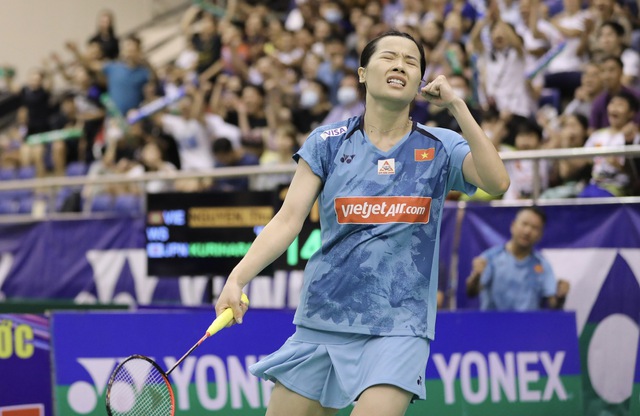 Loại tay vợt tài năng người Mỹ, Nguyễn Thùy Linh vào tứ kết cầu lông Đức mở rộng- Ảnh 1.