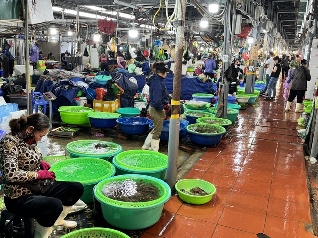 Chợ hải sản nổi tiếng ở Quảng Ninh 'đỏ mắt' chờ khách ngày cuối năm - Ảnh 3.